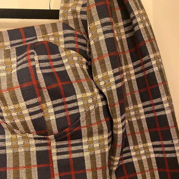 Free People Checkered Crop Top and Pants Set in Navy and Cream - Picture 8 of 16